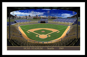 Sicks Stadium 1969 - Framed Print