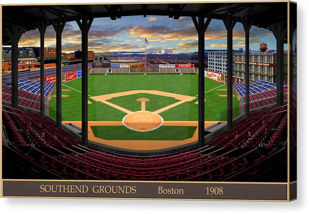 South End Grounds 1908 - Canvas Print