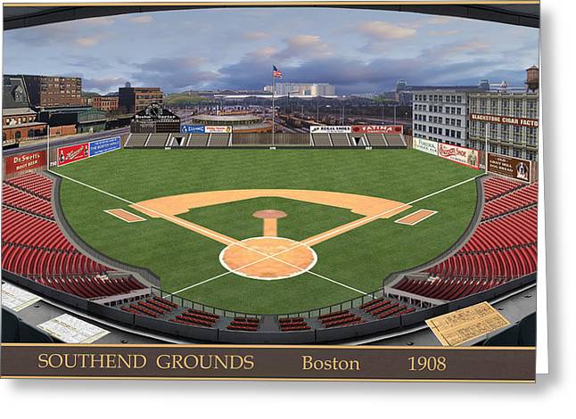 South End Grounds 1908 - Greeting Card