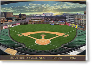 South End Grounds 1914 - Greeting Card