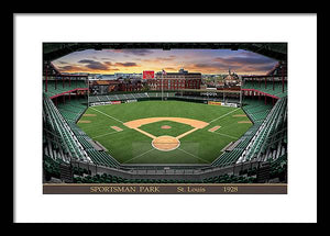 Sportsman Park 1928 - Framed Print