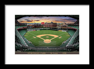 Sportsman Park 1928 - Framed Print