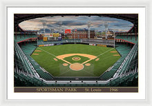 Load image into Gallery viewer, Sportsman Park 1946 - Framed Print
