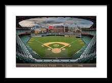 Load image into Gallery viewer, Sportsman Park 1946 - Framed Print
