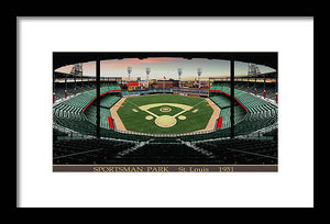 Sportsman Park 1951 - Framed Print