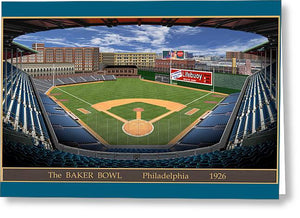 The Baker Bowl 1927 - Greeting Card