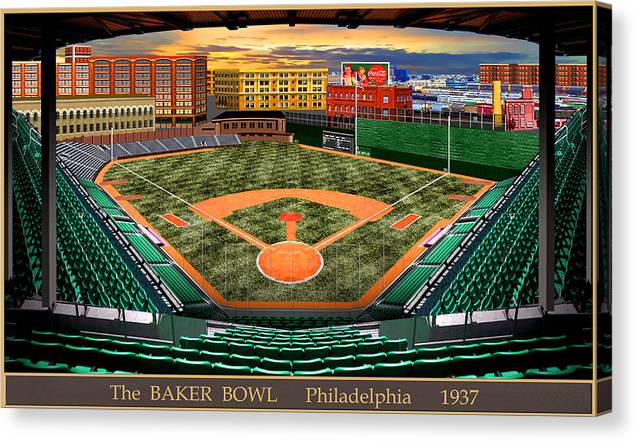 The Baker Bowl 1936 - Canvas Print