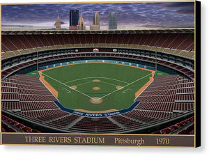 Three Rivers Stadium 1970 - Canvas Print