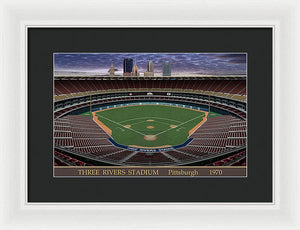 Three Rivers Stadium 1970 - Framed Print