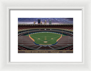 Three Rivers Stadium 1970 - Framed Print