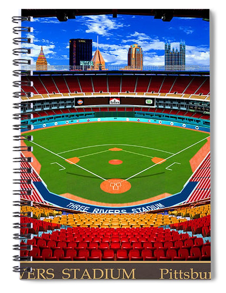 Three Rivers Stadium 1970 - Spiral Notebook – classicballpark.com