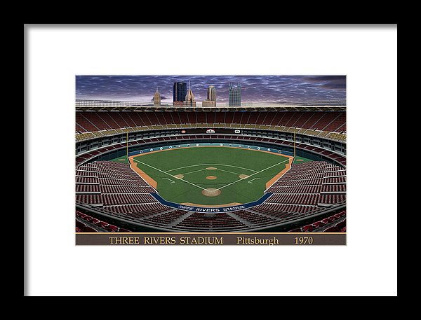 Three Rivers Stadium 1970 - Framed Print