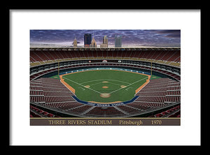 Three Rivers Stadium 1970 - Framed Print