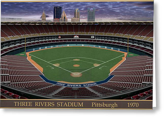 Three Rivers Stadium 1970 - Greeting Card