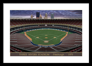 Three Rivers Stadium 1970 - Framed Print