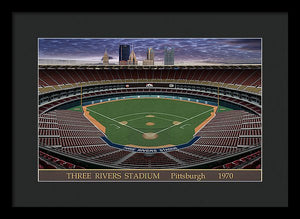 Three Rivers Stadium 1970 - Framed Print