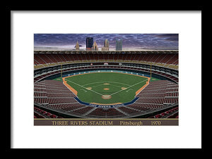 Three Rivers Stadium 1970 - Framed Print