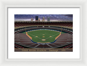 Three Rivers Stadium 1970 - Framed Print