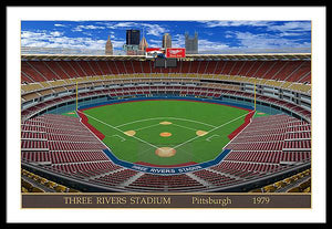 Three Rivers Stadium 1979 - Framed Print