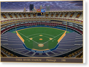 Three Rivers Stadium 1988 - Canvas Print