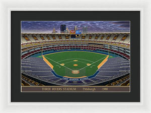 Three Rivers Stadium 1988 - Framed Print