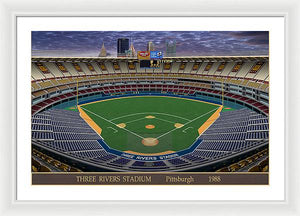 Three Rivers Stadium 1988 - Framed Print