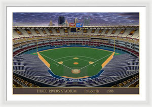 Three Rivers Stadium 1988 - Framed Print