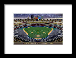 Three Rivers Stadium 1988 - Framed Print