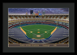 Three Rivers Stadium 1988 - Framed Print