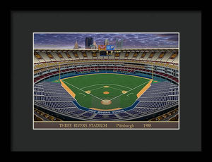 Three Rivers Stadium 1988 - Framed Print