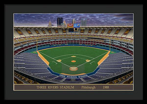 Three Rivers Stadium 1988 - Framed Print