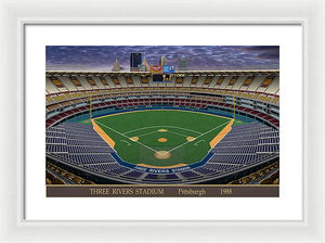 Three Rivers Stadium 1988 - Framed Print