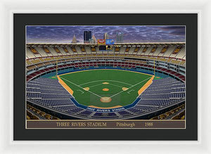 Three Rivers Stadium 1988 - Framed Print