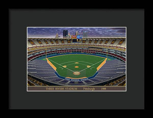 Three Rivers Stadium 1988 - Framed Print