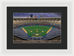 Three Rivers Stadium 1988 - Framed Print