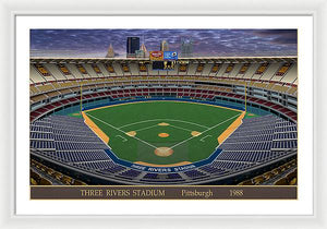 Three Rivers Stadium 1988 - Framed Print