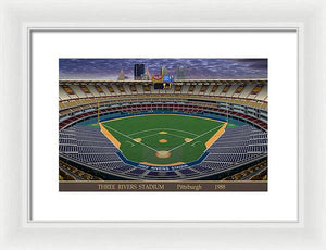 Three Rivers Stadium 1988 - Framed Print