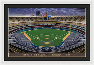 Three Rivers Stadium 1988 - Framed Print