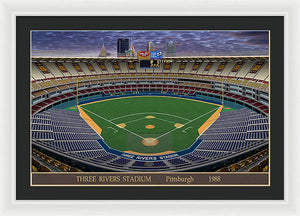 Three Rivers Stadium 1988 - Framed Print