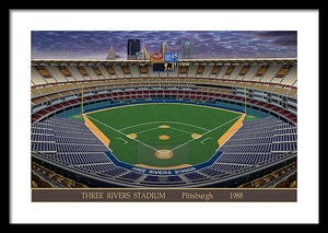 Three Rivers Stadium 1988 - Framed Print