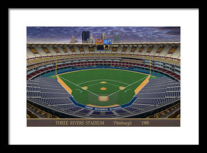 Three Rivers Stadium 1988 - Framed Print