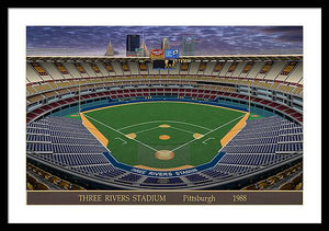 Three Rivers Stadium 1988 - Framed Print