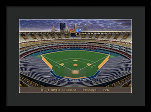 Three Rivers Stadium 1988 - Framed Print