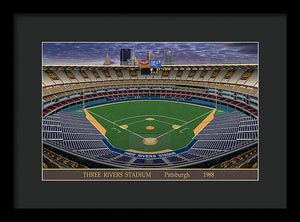 Three Rivers Stadium 1988 - Framed Print