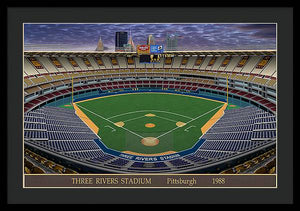 Three Rivers Stadium 1988 - Framed Print