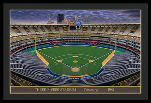 Three Rivers Stadium 1988 - Framed Print