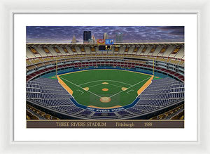 Three Rivers Stadium 1988 - Framed Print