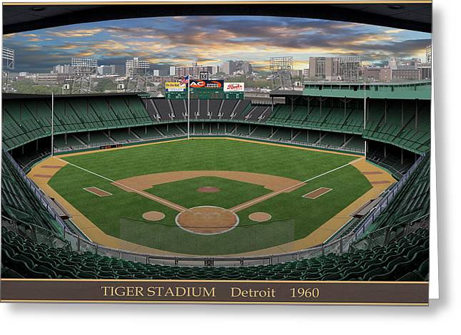 Tiger Stadium 1960 - Greeting Card