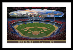 Tiger Stadium 1984 - Framed Print