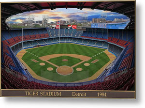 Tiger Stadium 1984 - Metal Print